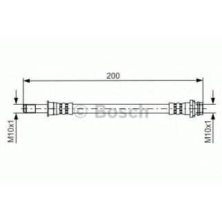 Шланг тормозной задний BOSCH 1 987 481 443 фото