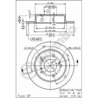 Диск тормозной brembo 08.5737.20 фото