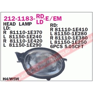 Фара левая DEPO 212-1183L-LD-EM фото