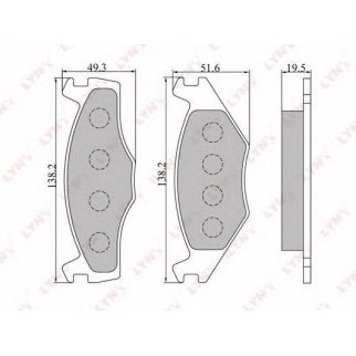 Колодки тормозные передние к-кт LYNXauto BD-8004 фото
