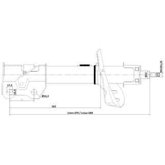 Амортизатор передний FEBEST 03110-002FL фото 2