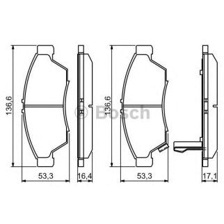 Колодки тормозные передние к-кт BOSCH 0 986 494 238 фото