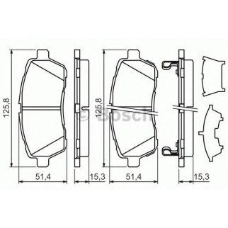 Колодки тормозные передние к-кт BOSCH 0 986 494 321 фото