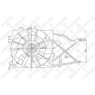 29-99304-SX_вентилятор охлаждения! с кронштейном Opel Vectra 1.6-2.5 95-03 фото