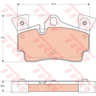 Колодки тормозные задние к-кт TRW GDB1652 фото