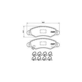 Колодки тормозные передние к-кт Brembo P 79 015 фото