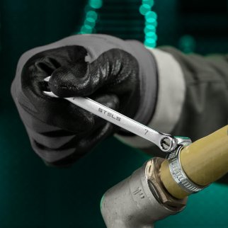 Ключ комбинированный 7 мм, CrV, матовый хром STELS фото 1