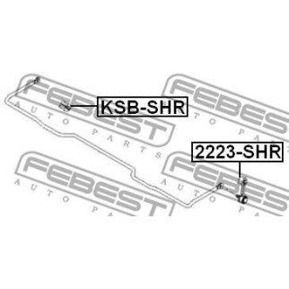Втулка заднего стабилизатора FEBEST KSB-SHR фото