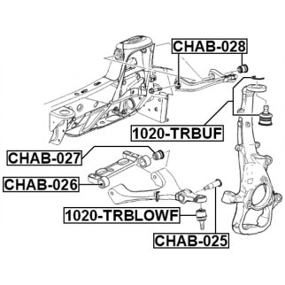 Сайлентблок FEBEST CHAB-025 фото 2