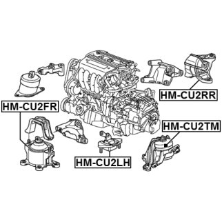 Опора двигателя левая FEBEST HM-CU2LH фото 2