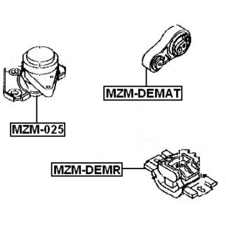 Опора двигателя задняя FEBEST MZM-DEMAT фото 2