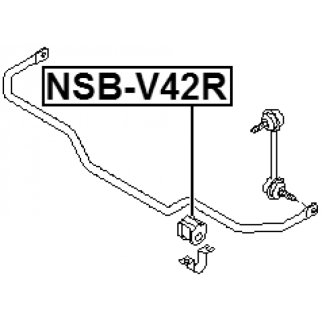 Втулка заднего стабилизатора FEBEST NSB-V42R фото 2 Втулка заднего стабилизатора FEBEST NSB-V42R фото 2