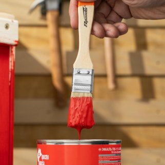 Кисть плоская Slimline 1" 25мм, натуральная щетина, дерев. ручка SPARTA фото 7