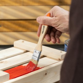 Кисть плоская Slimline 1" 25мм, натуральная щетина, дерев. ручка SPARTA фото 8