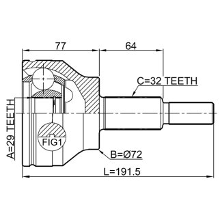 ШРУС наружный 29x72x32 фото 2