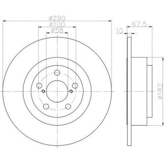 Диск тормозной задний MINTEX MDC1805 фото