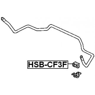 Втулка переднего стабилизатора FEBEST HSB-CF3F фото 2 Втулка переднего стабилизатора FEBEST HSB-CF3F фото 2
