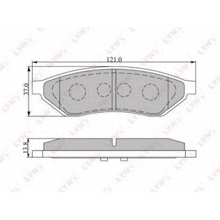 Колодки тормозные задние к-кт LYNXauto BD1804 фото
