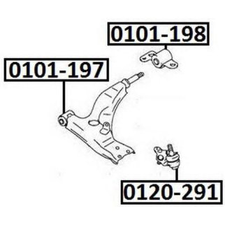 Сайлентблок ASVA 0101-197 фото