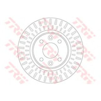 Диск тормозной передний вентилируемый TRW DF6534 фото