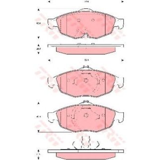 Колодки тормозные передние к-кт TRW GDB4125 фото
