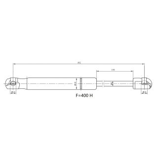 Упор газовый (амортизатор) для а/м Kia Rio (10-) хетч. (крышки багажника) (GS 0851) фото 3