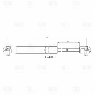 Упор газовый (амортизатор) для а/м Kia Rio (10-) хетч. (крышки багажника) (GS 0851) фото 3