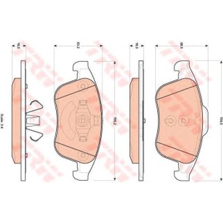 Колодки тормозные передние к-кт TRW GDB1896 фото