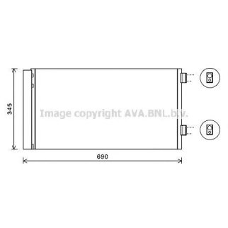 Радиатор кондиционера (конденсер) AVA BW5414D фото