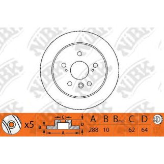 Диск тормозной NiBK RN1223 фото