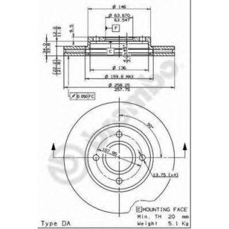 Диск тормозной brembo 09.7806.11 фото