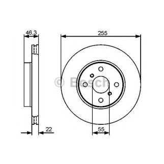 Диск тормозной передний вентилируемый BOSCH 0 986 479 430 фото