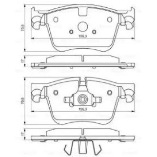 Колодки тормозные передние к-кт BOSCH 0 986 494 696 фото
