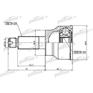 ШРУС наружный 28X58X30 SUZUKI SX4 RW415/RW416/RW419/RW420 06- фото