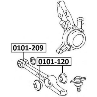 Сайлентблок ASVA 0101-120 фото