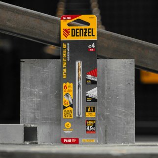 Сверло спиральное по металлу 4 x 75мм, Р6М5, Golden Tip, многогранная заточка// Denzel фото 6