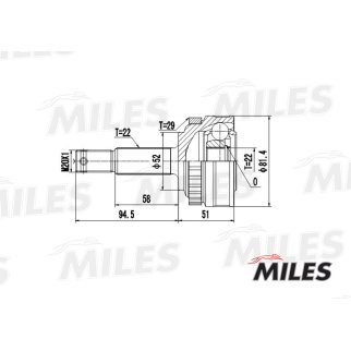 ШРУС OPEL ASTRA F/VECTRA B 1.4-1.7D 91-05 нар. +ABS фото