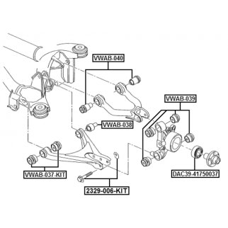 Болт с эксцентриком ремкомплект AUDI A6 AVANT (4F5) 2005-2011 FEBEST 2329-006-KIT фото 2