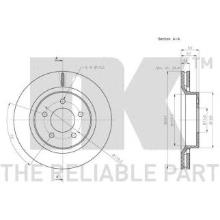Диск тормозной передний с антикорозийным покрытием (297x26mm) / CHRYSLER 300 M 98~04 фото