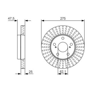 Диск тормозной передний вентилируемый TRIALLI DF 190114 фото 3