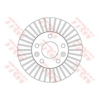 Диск тормозной передний вентилируемый TRW DF6200 фото