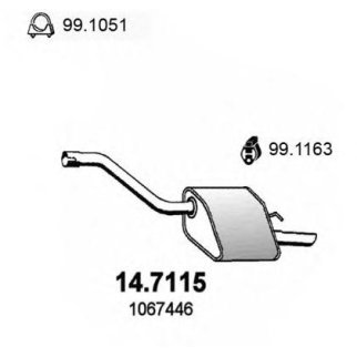 Глушитель основной ASSO 14.7115 фото