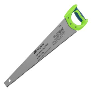 Ножовка по дереву "Зубец" 500мм, 7-8 TPI, зуб 2D, калёный зуб, 2-х комп. рукоятка СИБРТЕХ фото