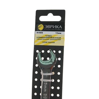 Ключ комбинированный 13мм трещоточный шарнирный ЭВРИКА фото 1