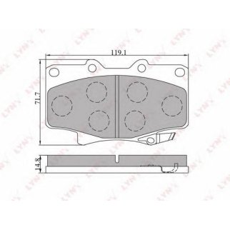 Колодки тормозные передние к-кт LYNXauto BD7504 фото