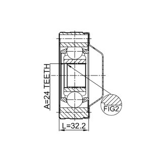 ШРУС карданного вала FEBEST 1211-TERSHA фото 2 ШРУС карданного вала FEBEST 1211-TERSHA фото 2