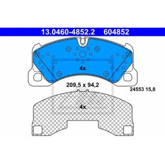 Колодки тормозные передние к-кт ATE 13.0460-4852.2 фото