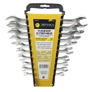 Набор ключей рожковых 10пр холдер PRO ЭВРИКА фото