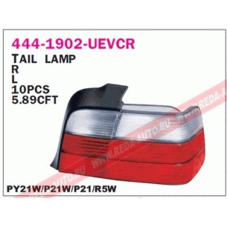 Фонарь задний лев (красно-белый) BMW: E36 91-97 фото