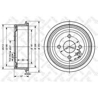 6025-9905-SX_***барабан тормозной! Opel Astra 1.2-1.7D 91> фото